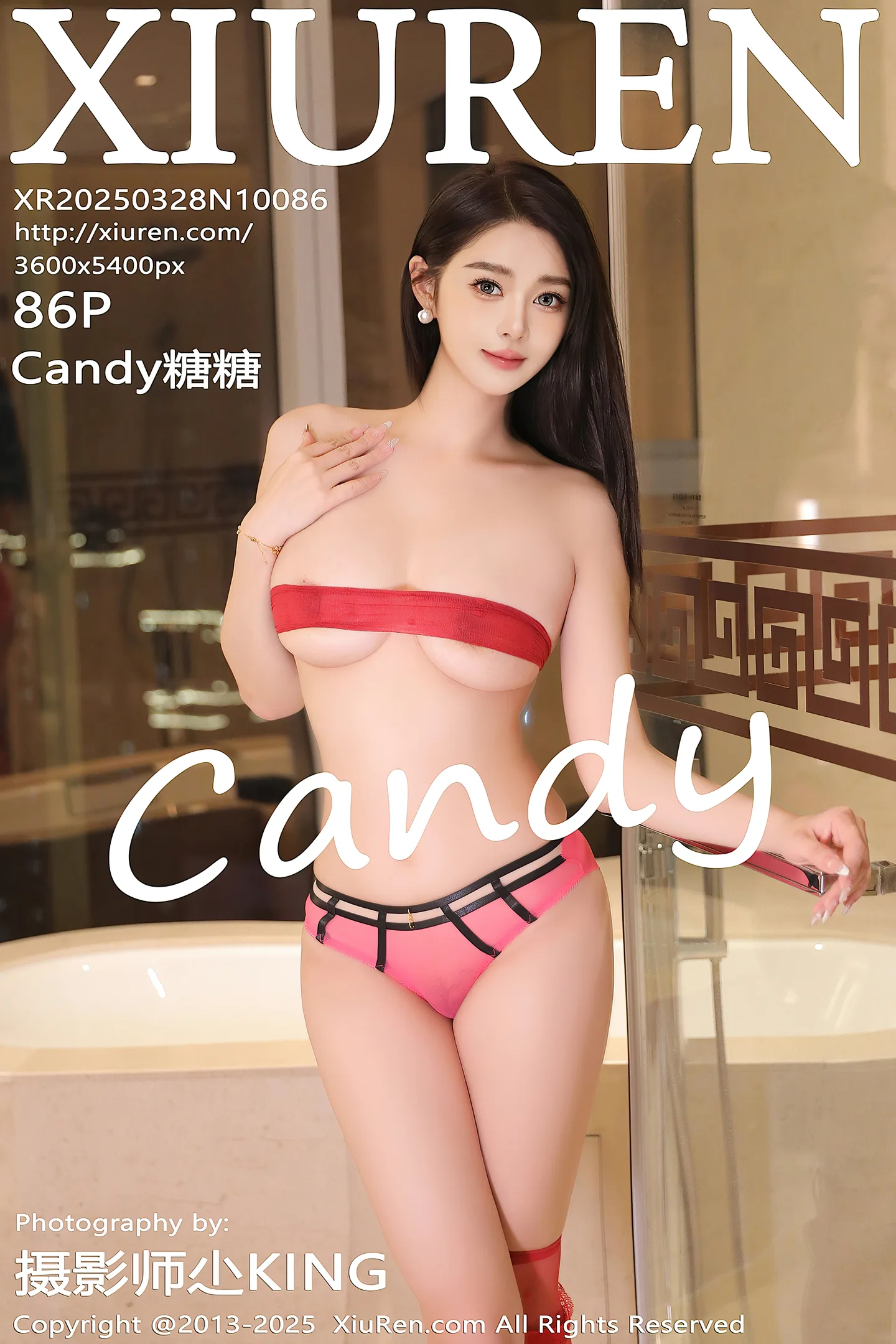 [XiuRen秀人网]No.10086_模特Candy糖糖性感白T配黑短裙露红色丝袜秀丰腴身材诱惑写真86P-秀人网 - XiuRen.Space